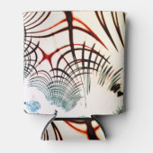 明るい背景の色の交差線 缶クーラー (正面)