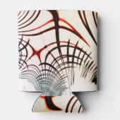 明るい背景の色の交差線 缶クーラー (裏面)