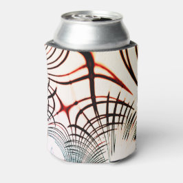 明るい背景の色の交差線 缶クーラー