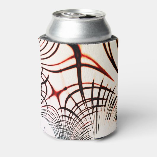 明るい背景の色の交差線 缶クーラー (缶裏面)