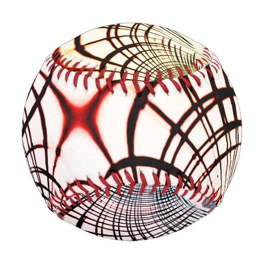 明るい背景の色の交差線 野球ボール (正面)