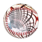 明るい背景の色の交差線 野球ボール (正面左)