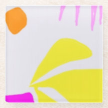 明るい自然ガラスコースター