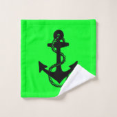 明るい航海のいかり+ロープ | バスタオルセット (ウォッシュタオル)