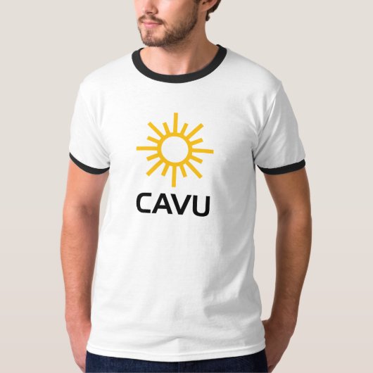 明るい航空専門語CAVU Tシャツ (正面)