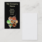 明るい色およびブラシが付いているペインターのパレット 名刺 (正面/裏面)