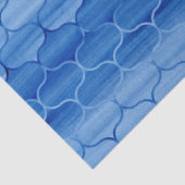 明るい色から濃い青色の水彩エッジパターン 薄葉紙 (詳細)