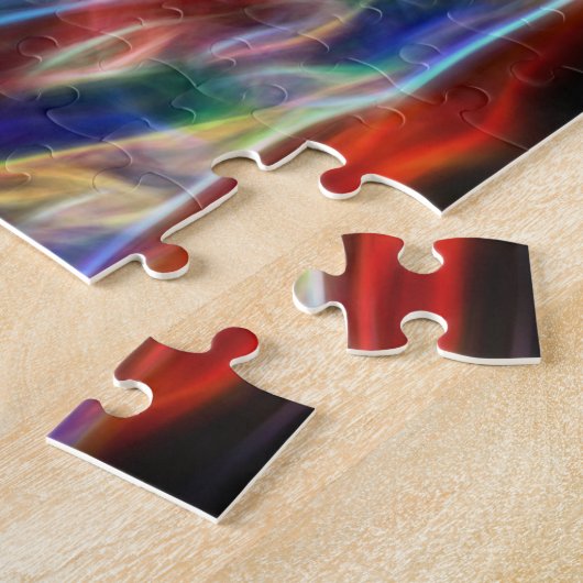 明るい色が煙のファイアスワールクリエイティブ ジグソーパズル (側面)