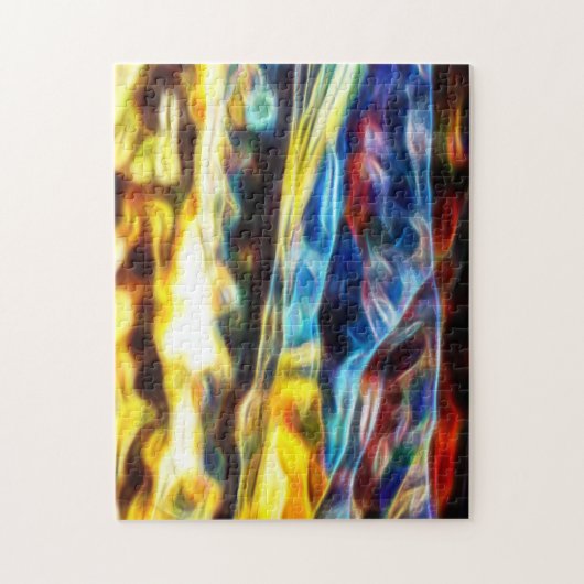 明るい色が煙のファイアスワールクリエイティブ ジグソーパズル (縦)