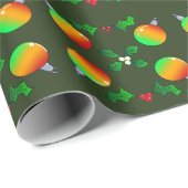 明るい色でヒイラギとミスタントウを使ったボーリング ラッピングペーパー (ロールコーナー)