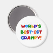 明るい色で最もグラピーなTシャツとギフト マグネット (正面/裏面)