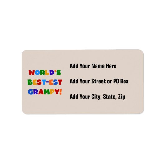 明るい色で最もグラピーなTシャツとギフト ラベル (正面)