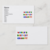 明るい色で最もグラピーなTシャツとギフト 名刺 (正面/裏面)