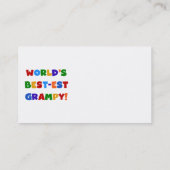 明るい色で最もグラピーなTシャツとギフト 名刺 (裏面)