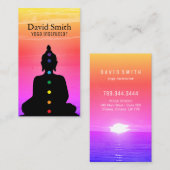 明るい色とカラフルチャクラ色の名刺 名刺 (正面/裏面)