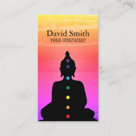 明るい色とカラフルチャクラ色の名刺 名刺