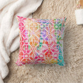明るい色とプリントオーバーレイ装飾用クッション クッション (ブランケット)