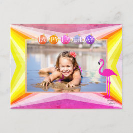 明るい色とペリカンホリデーポストカード ポストカード