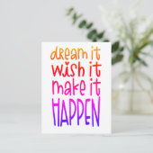 明るい色に染まれることを願う ポストカード (スタンド正面)