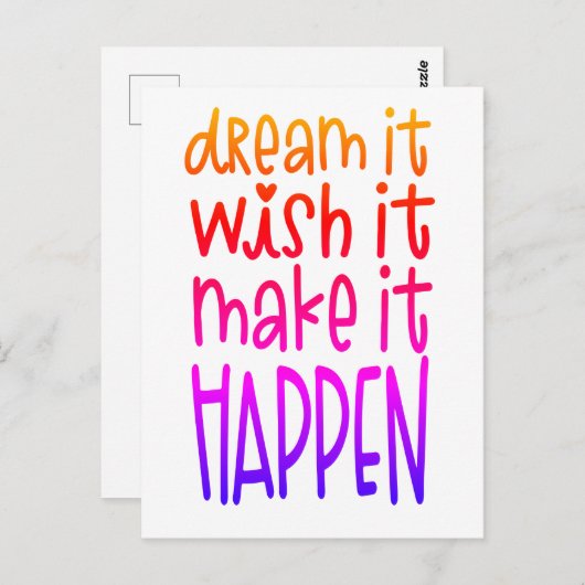 明るい色に染まれることを願う ポストカード (正面/裏面)