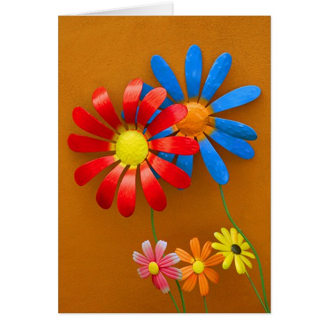 明るい色のひまわり飾り (正面)