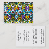 明るい色のアフリカパターン 名刺 (正面/裏面)