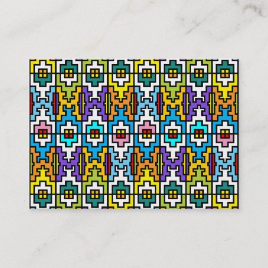 明るい色のアフリカパターン 名刺 (正面)