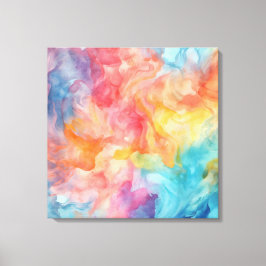 明るい色のアロバーの水の色のテクスチャ キャンバスプリント