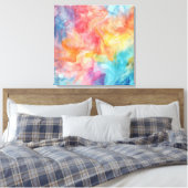 明るい色のアロバーの水の色のテクスチャ キャンバスプリント (インサイチュ (寝室))