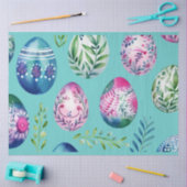 明るい色のイースターエッグコラージュ 薄葉紙 (クラフト)