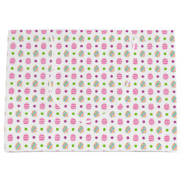 明るい色のイースターエッグ ラージペーパーバッグ