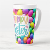 明るい色のイースターエッグ/春 カフェラテマグ (右アングル)