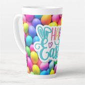 明るい色のイースターエッグ/春 カフェラテマグ (左アングル)