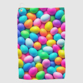 明るい色のイースターエッグ/春 ゴルフタオル (正面)