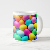 明るい色のイースターエッグ/春 ジャンボコーヒーマグカップ (正面右)