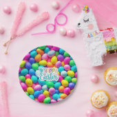 明るい色のイースターエッグ/春 ペーパープレート (パーティー)