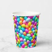 明るい色のイースターエッグ/春 紙コップ (裏面)