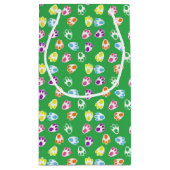 明るい色のイースターバニーの前足を持つ緑 スモールペーパーバッグ (裏面)