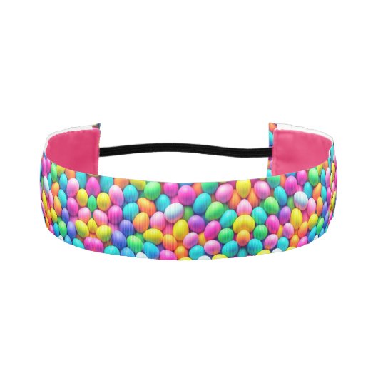 明るい色のイースター卵/春 アスレチックヘッドバンド (正面)