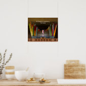 明るい色のオルガンパイプ ポスター (キッチン)