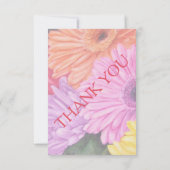 明るい色のガーベラカスタマイズ可能なRSVPカード 出欠カード (裏面)