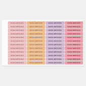 明るい色のギンガムプレイド小学校 ラベル (シート)