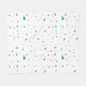 明るい色のクリスマスをテーマにしたホームデコール フリースブランケット (正面(横))