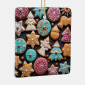 明るい色のクリスマスクッキー セラミックオーナメント (右)