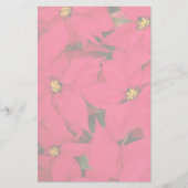 明るい色のクリスマスポインセチアの束 便箋 (正面)