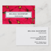 明るい色のクリスマスポインセチアの束 名刺 (正面/裏面)