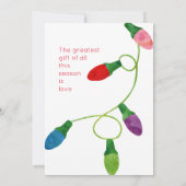 明るい色のクリスマスライト結婚ズ 案内状 (裏面)