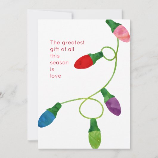 明るい色のクリスマスライト結婚ズ 案内状 (裏面)