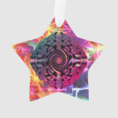 明るい色のクリスマス代替デザイン オーナメント (裏面)