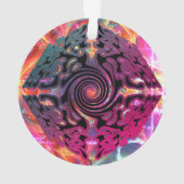 明るい色のクリスマス代替デザイン オーナメント (裏面)